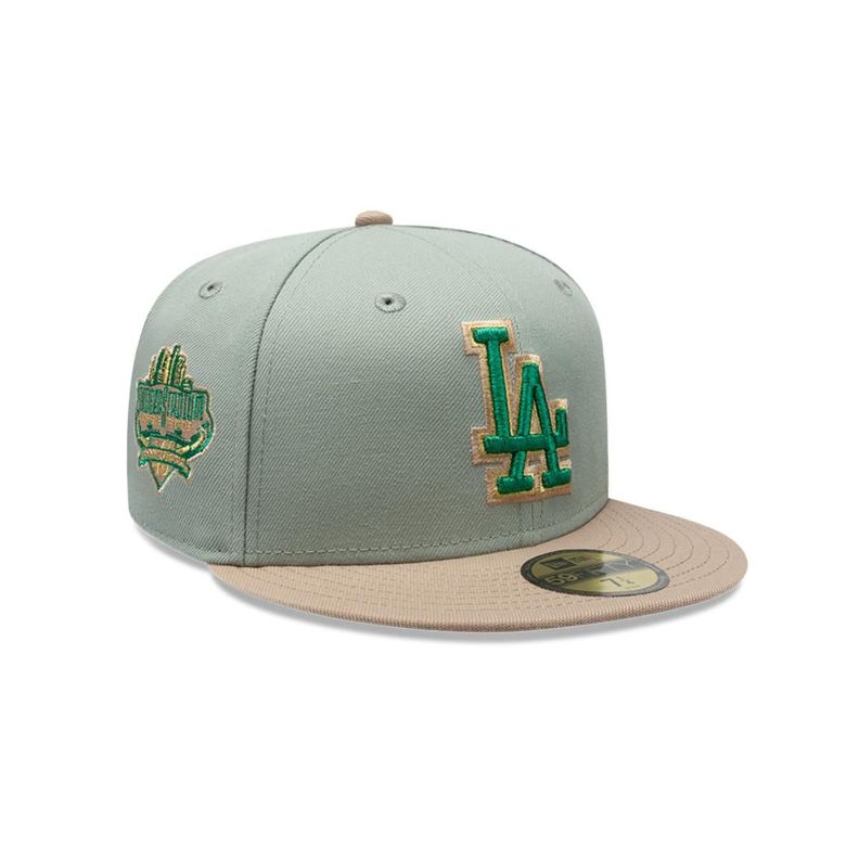 Gorra 59Fifty Los Angeles Dodgers MLB Green Camel Black - 70872547 Negro 7