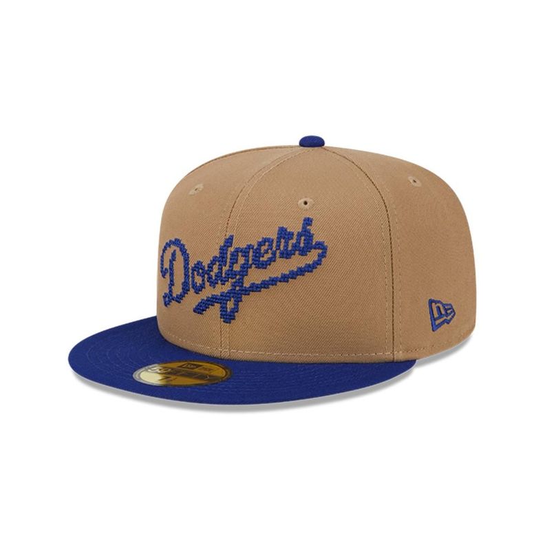 Gorra 59Fifty Los Angeles Dodgers MLB 8-Bit Wordmark Beige - 60573336-0