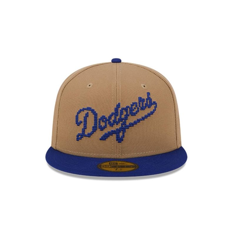 Gorra 59Fifty Los Angeles Dodgers MLB 8-Bit Wordmark Beige - 60573336-2