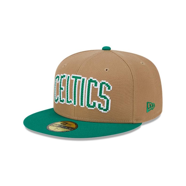 Gorra 59Fifty Boston Celtics NBA  8-Bit Wordmark Beige - 60573329-1