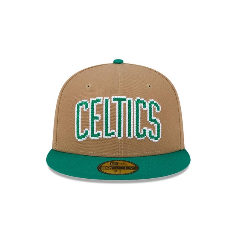 Gorra 59Fifty Boston Celtics NBA  8-Bit Wordmark Beige - 60573329-2