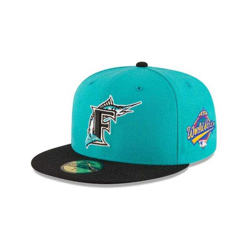 Gorra Miami Marlins MLB 59Fifty Wool Turquoise New Era - 11783654-0