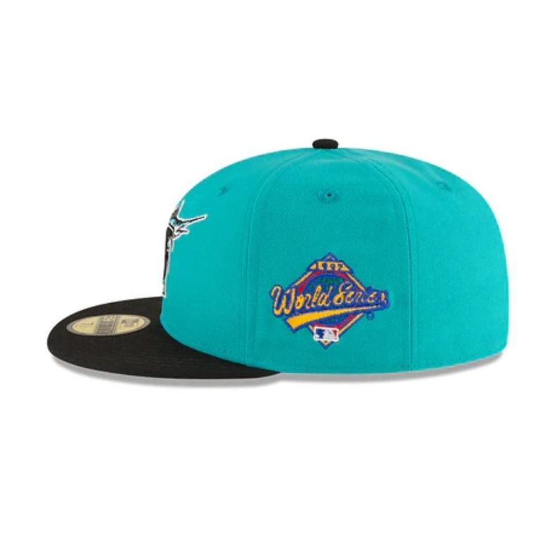 Gorra Miami Marlins MLB 59Fifty Wool Turquoise New Era - 11783654-3