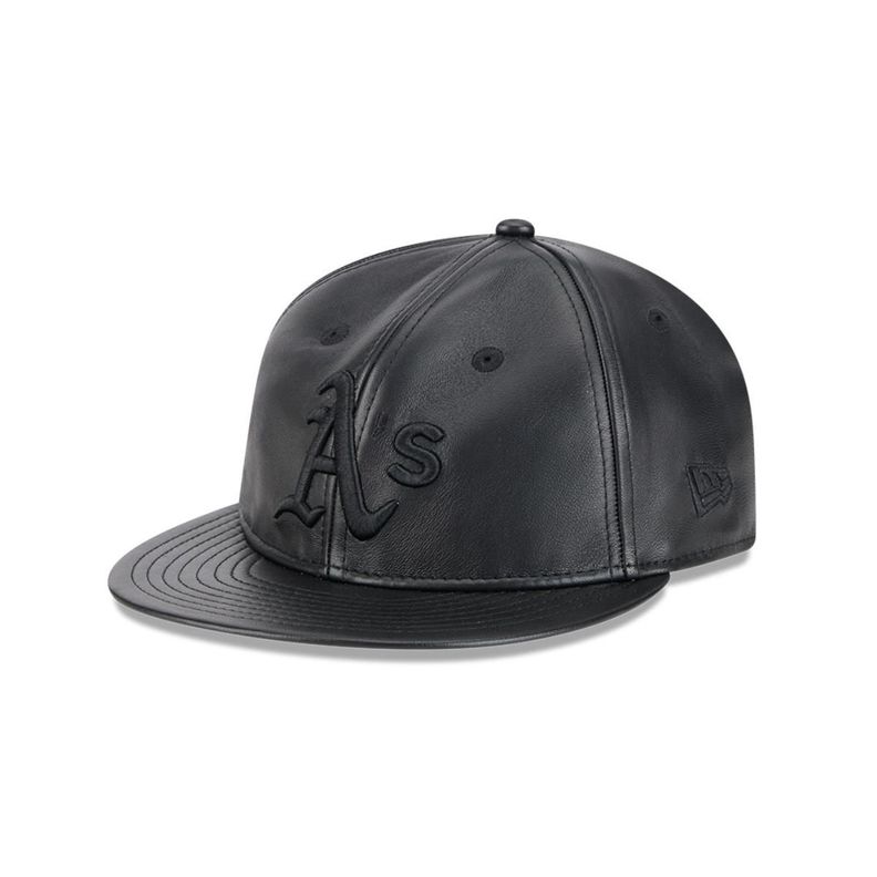 Gorra 9Fifty MLB Oakland Athletics Genuine Leather Black - 60585325-0
