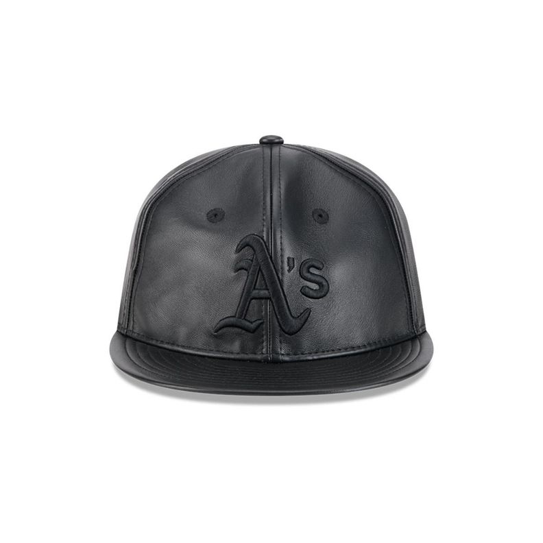 Gorra 9Fifty MLB Oakland Athletics Genuine Leather Black - 60585325-2
