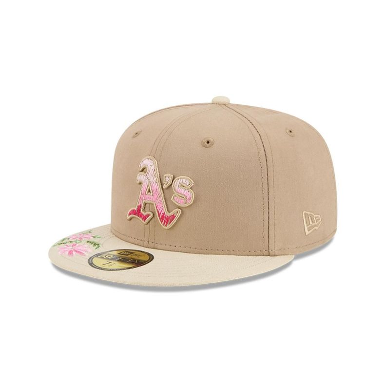 Gorra 59Fifty Oakland Athletics MLB Hand Stitched Beige - 60668438-0
