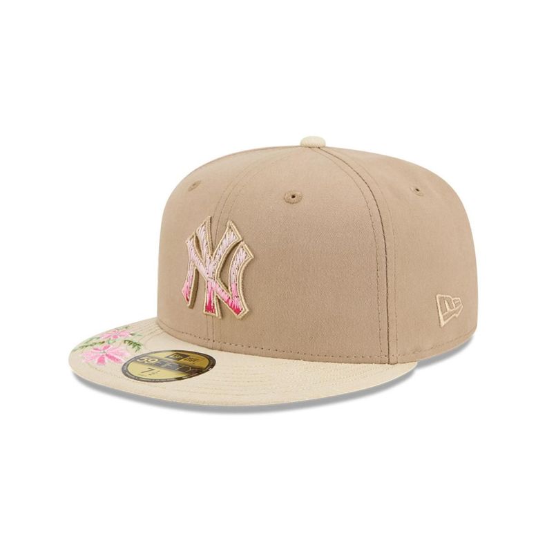 Gorra 59Fifty New York Yankees MLB Hand Stitched Beige - 60668445-0