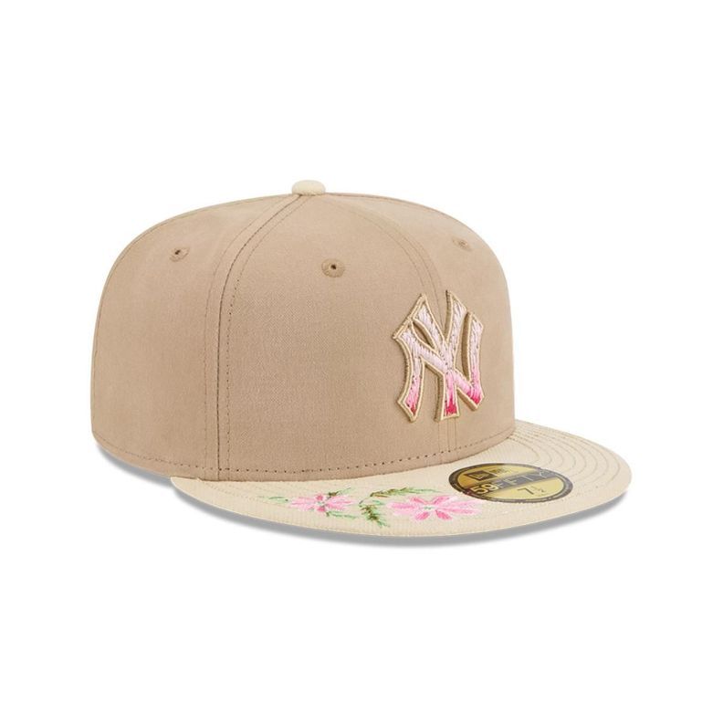 Gorra 59Fifty New York Yankees MLB Hand Stitched Beige - 60668445-1
