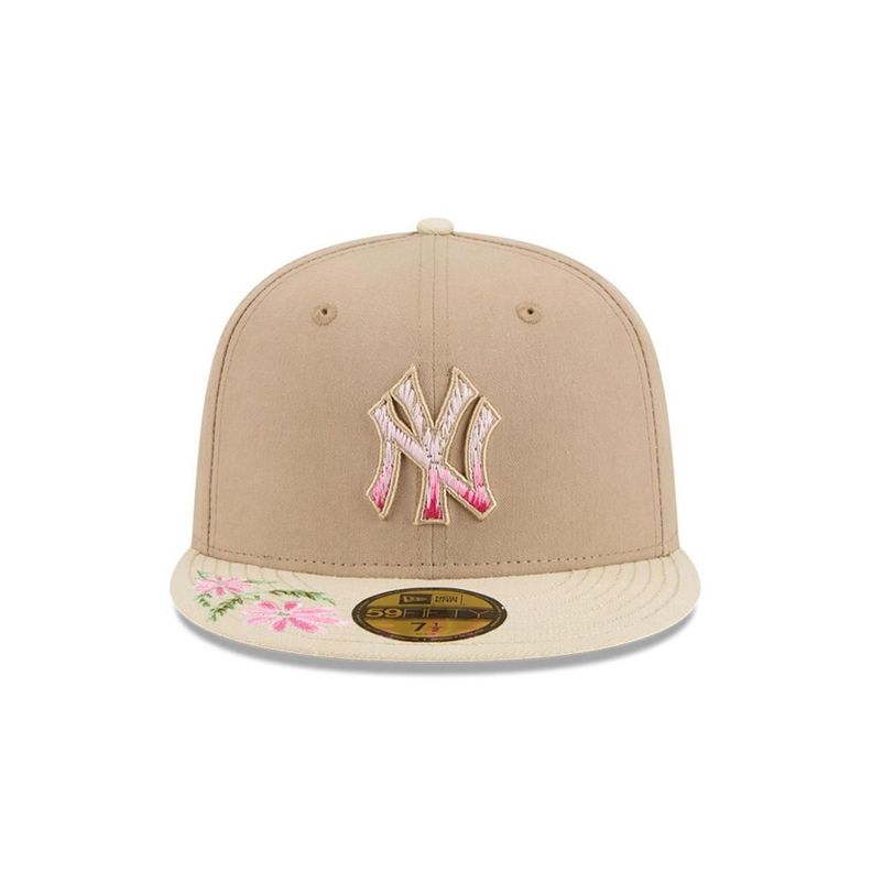 Gorra 59Fifty New York Yankees MLB Hand Stitched Beige - 60668445-2