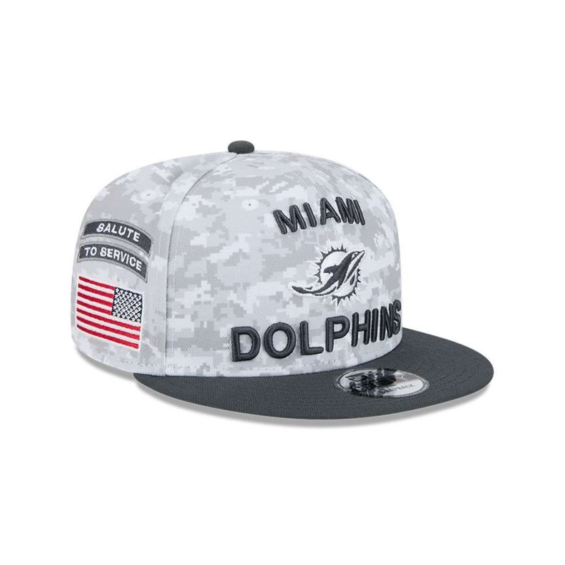Gorra 9Fifty Miami Dolphins NFL Salute to Service Charcoal - 60583046-0