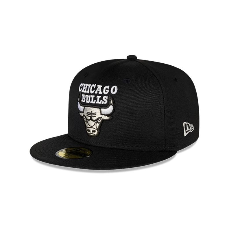 Gorro 59Fifty NBA Chicago Bulls Soul Black and Silver Black - 70778489-1
