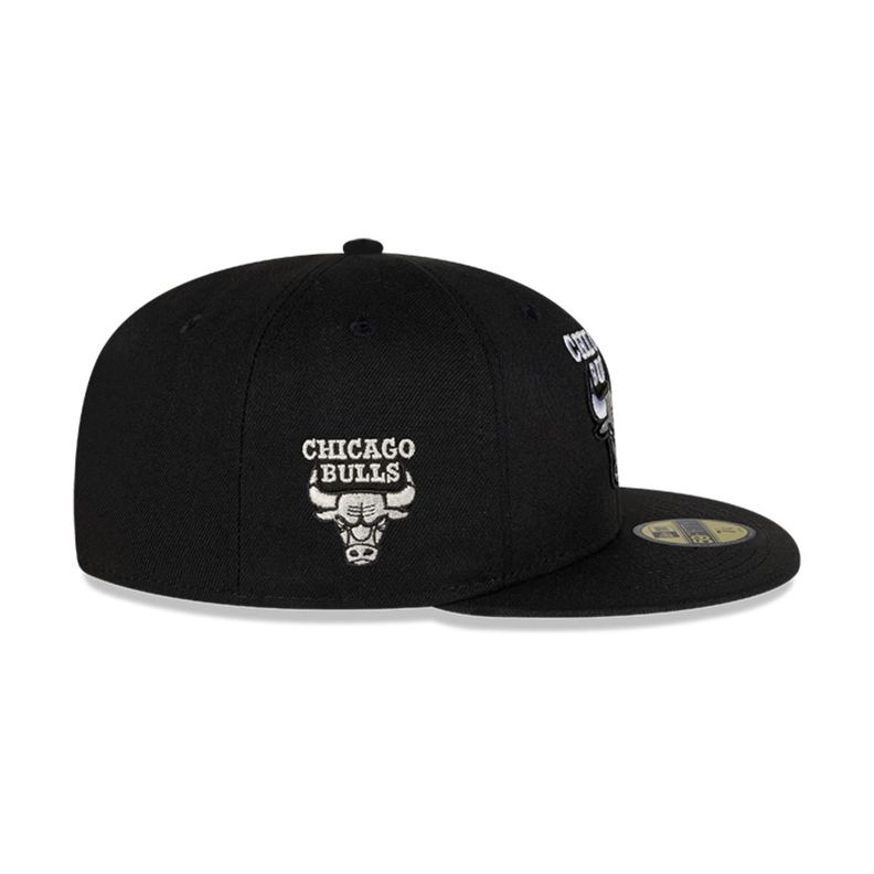 Gorro 59Fifty NBA Chicago Bulls Soul Black and Silver Black - 70778489-3