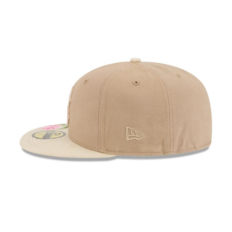 Gorra 59Fifty Boston Red Sox MLB Hand Stitched Beige - 60668432-3