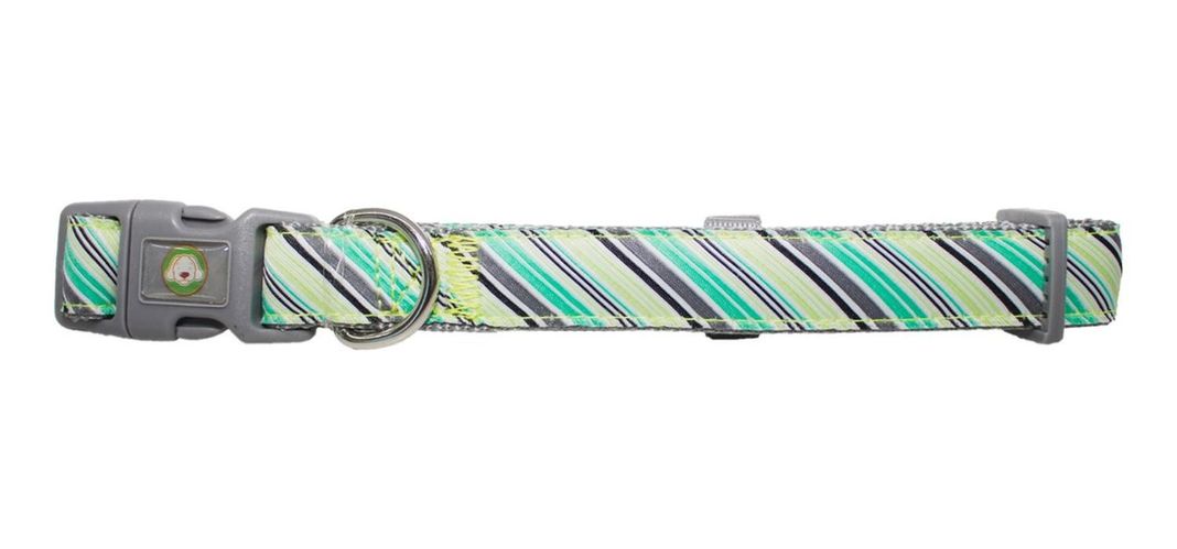 Collar Perro Diagonal M Verde Mascan-0