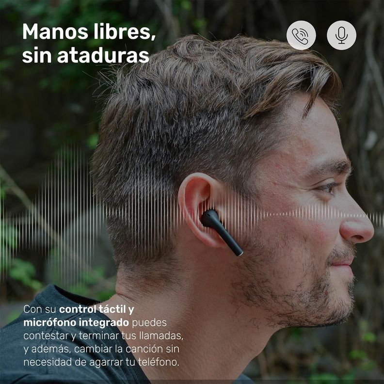 Audífonos Lhotse Bluetooth Inalámbrico Rm12 Negro-1