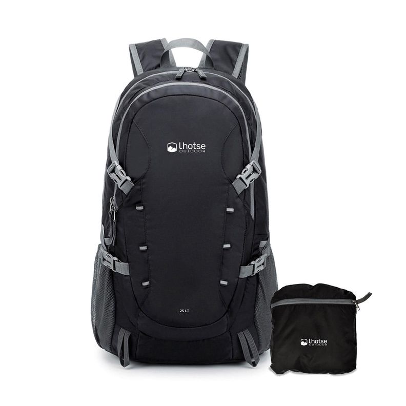 Mochila Outdoor Lhotse Plegable 25Lt Negra Negro