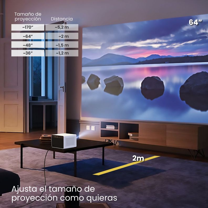 Proyector Portatil Mini Halo 9000lm Bluetooth HD Levo-6