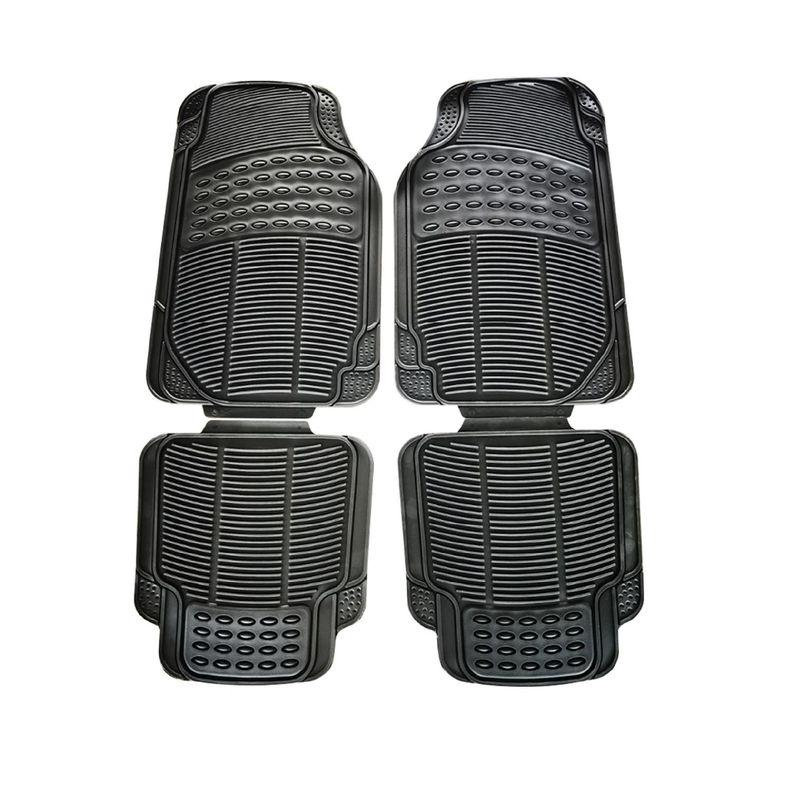 Alfombra Piso de Goma para auto Universal 4 piezas Xroad Negro