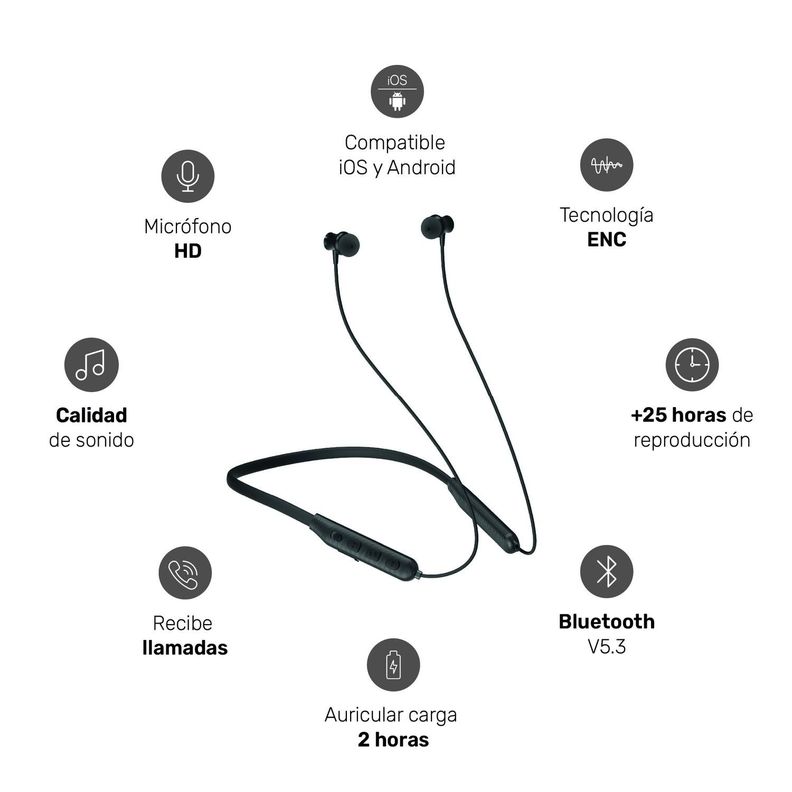Pack Smartwatch GPS MoveOn 7 Black + ENC Tuneair-5