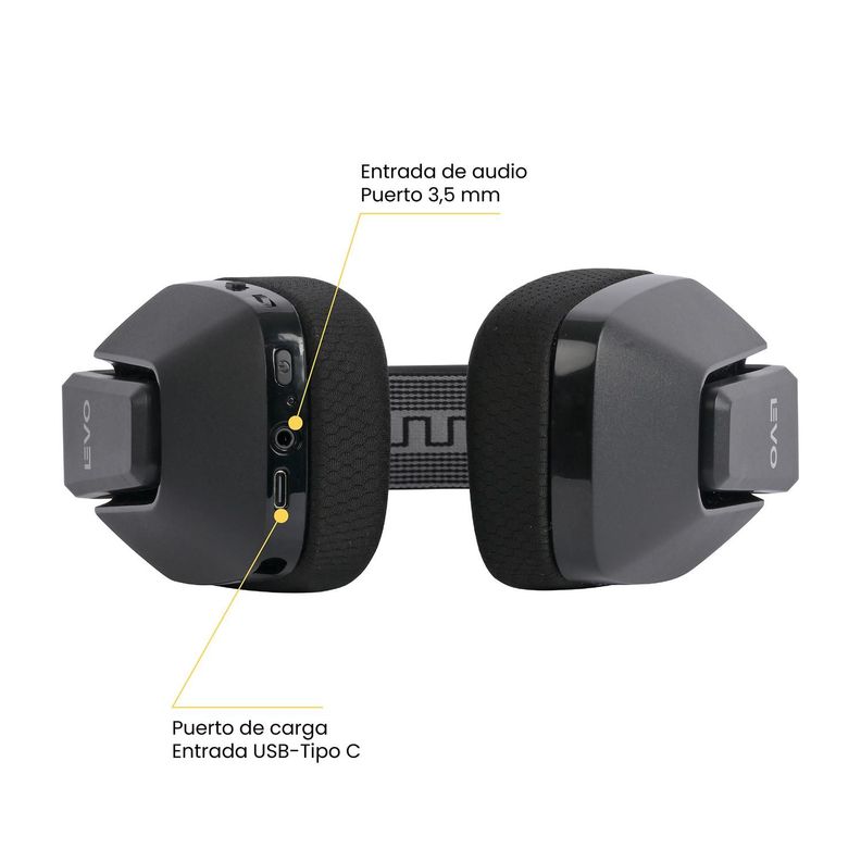 Audífono Gamer Zenit Elite Wireless 7.1 Levo-6