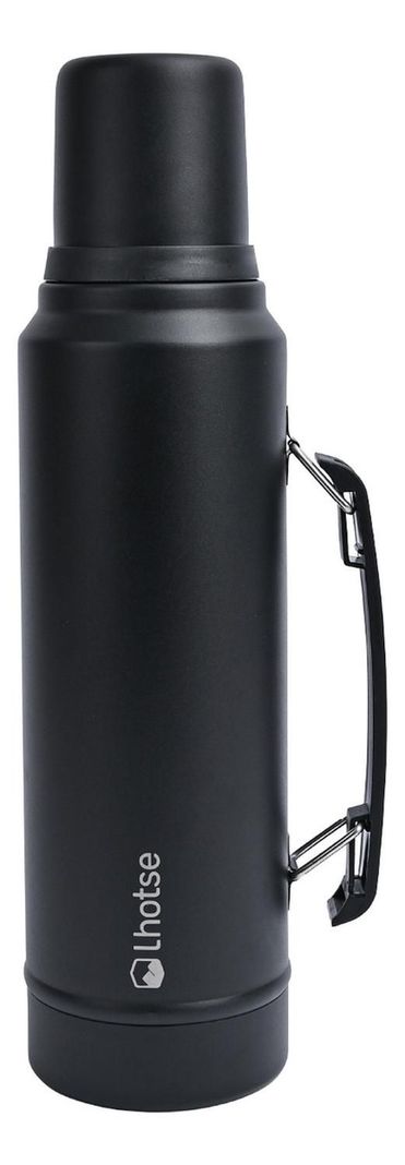 Termo Liquido Black 1,3 lts + Mate Bombilla Red Lhotse-1