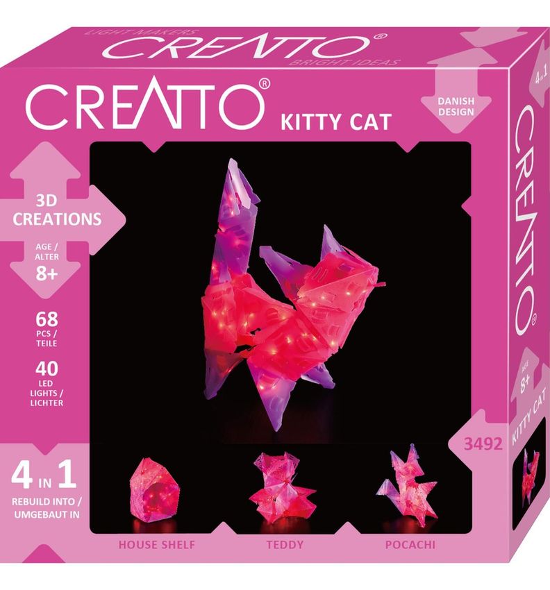 Rompecabezas Con Iluminacion 3D Mediano Gato Creatto-6