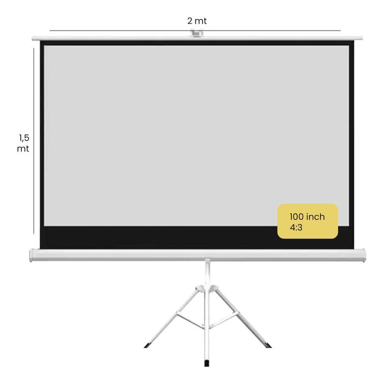 Proyector Portatil Mini Halo 9000lm + Telón 100" LEVO-5