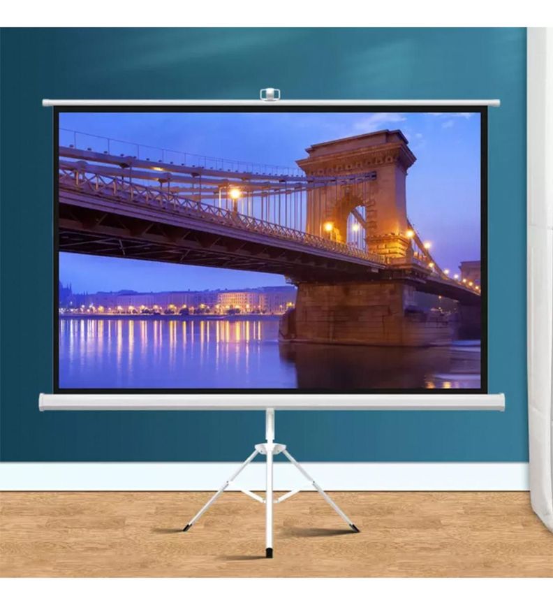 Proyector Portatil Mini Halo 9000lm + Telón 100" LEVO-6