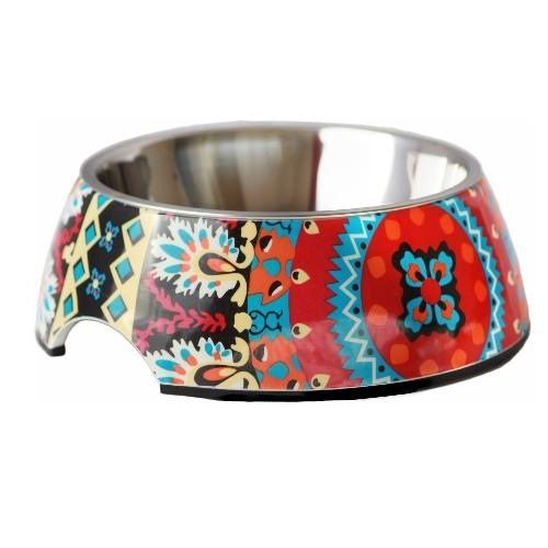 Plato Melamina Motivo Redondo Multicolor Talla L Perro-0