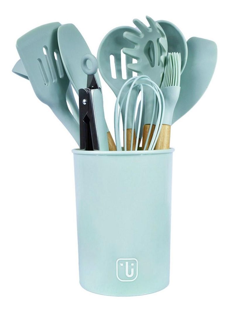 Set 12 Utensilios Cocina Silicona Calipso Simplit-0