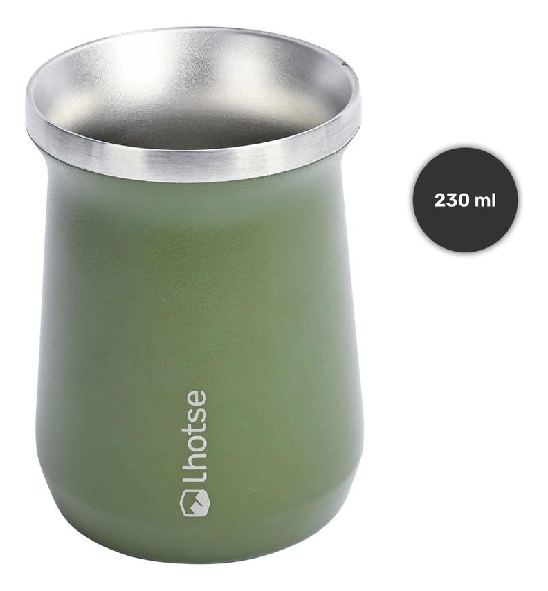 Termo Liquido Classic 1,3 lts + Mate Bombilla Lhotse Green-4