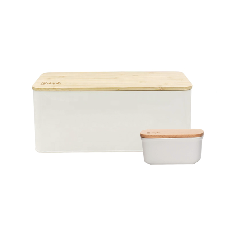 Pack Mantequillero 300ml + Panera Metalica Simplit Blanco