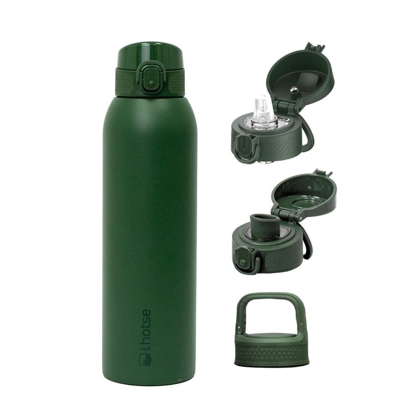 Botella Termica Agua Acero Inox 3 Tapas HydroCore 1Lt Lhotse