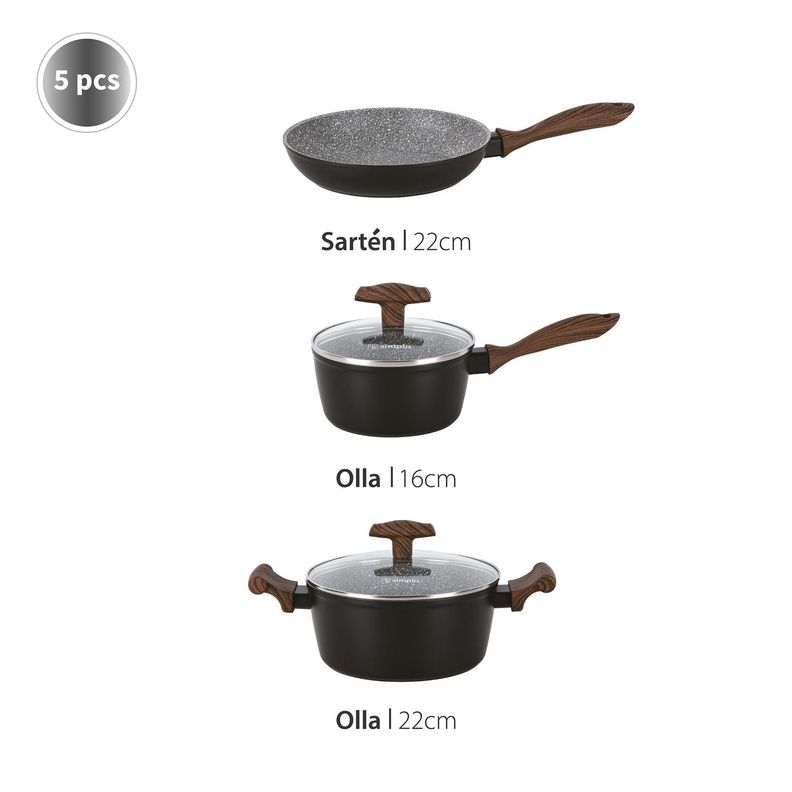 Batería de Cocina Oregon + Set 12 Utensilios Calipso Simplit-2