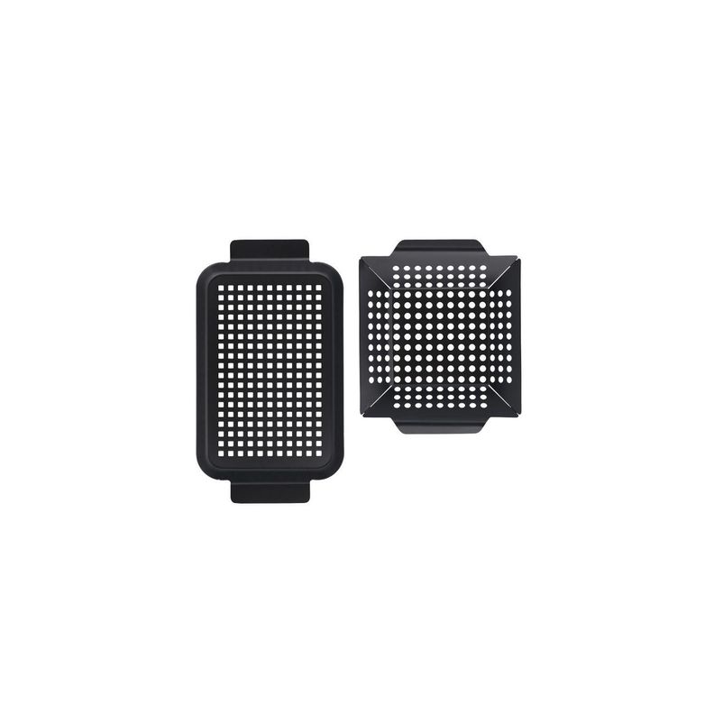 Pack Bandeja Para Asar Metal 24x20x4 y 34x18x2 cm Dangrill Negro