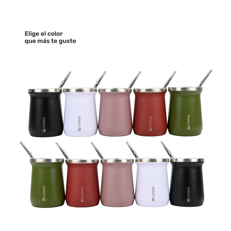 Mate Acero Inoxidable con Bombilla Lhotse-4