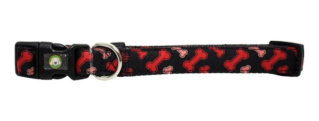 Collar Huesos Perro L Negro Mascan-0