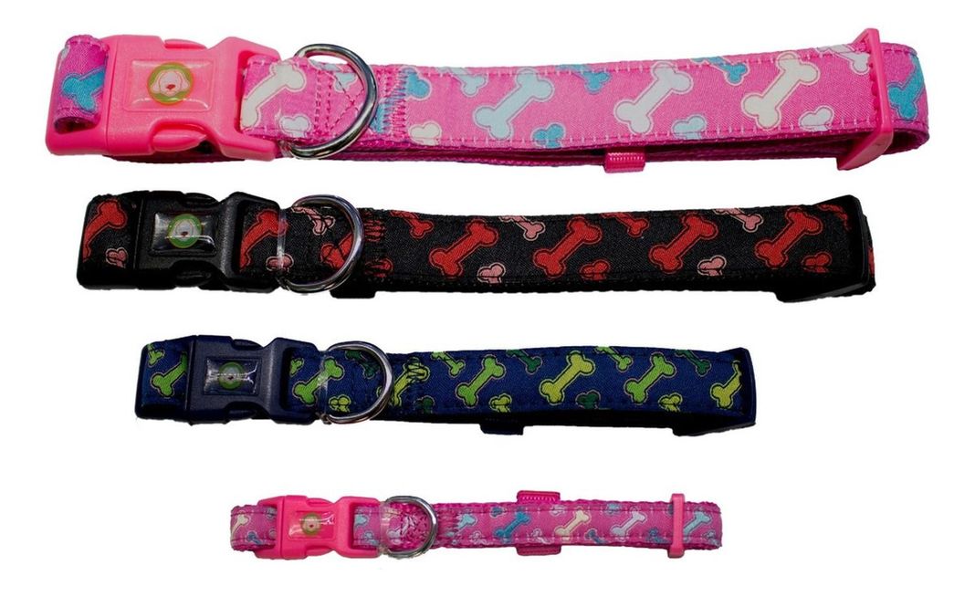 Collar Huesos Perro L Negro Mascan-2