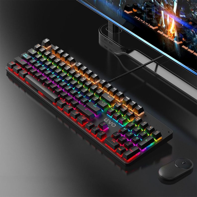 Teclado Mecánico Gamer Storm RGB QWERTY Retroiluminado Levo-1