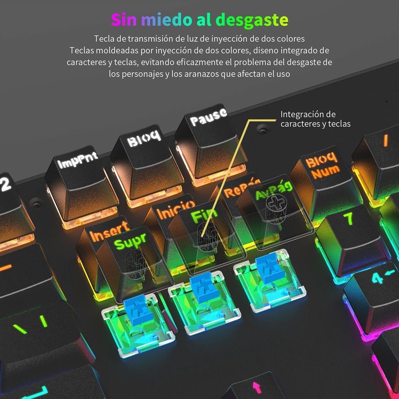 Teclado Mecánico Gamer Storm RGB QWERTY Retroiluminado Levo-3