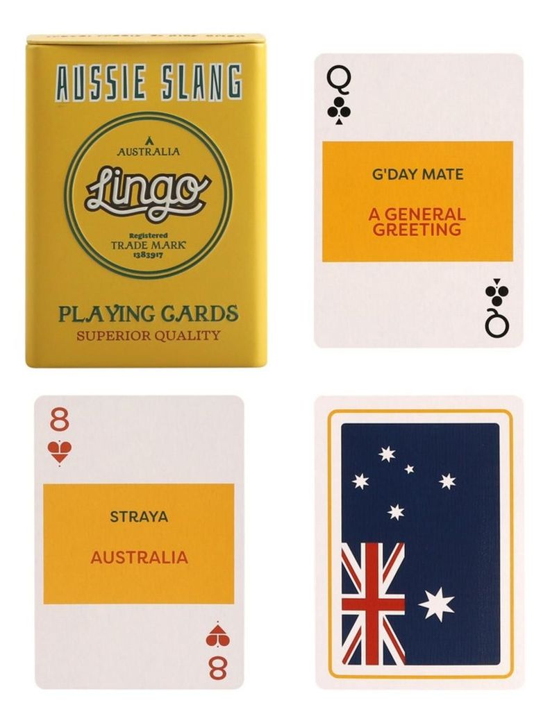 Aussie Slang WT Jugando A Las Cartas Lingo-4