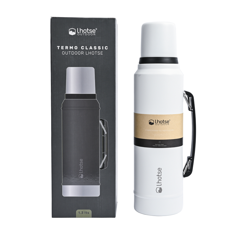 Termo Liquido Acero Inoxidable Classic 1,3 lts Lhotse White-5