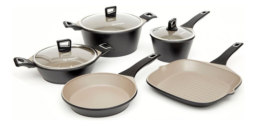 Batería de Cocina Antiadherente Classic 8 Piezas Simplit-0