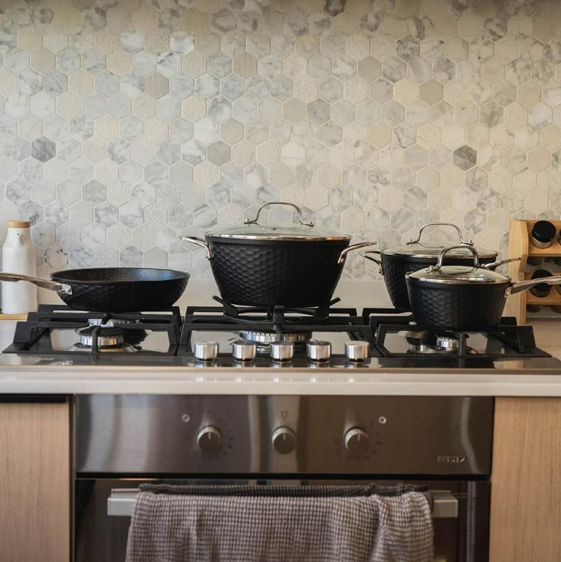 Batería de Cocina Antiadherente Black Copper 7 Pzs Simplit-1