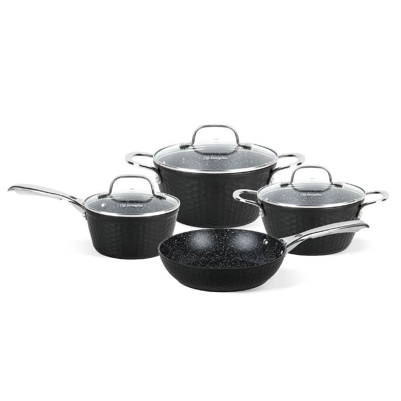 Bateria de Cocina Antiadherente Black Copper 7 Pzs Simplit Negro