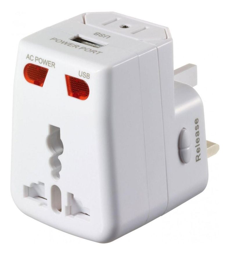 Adaptador De Corriente Universal + 1 Puerto Usb-0