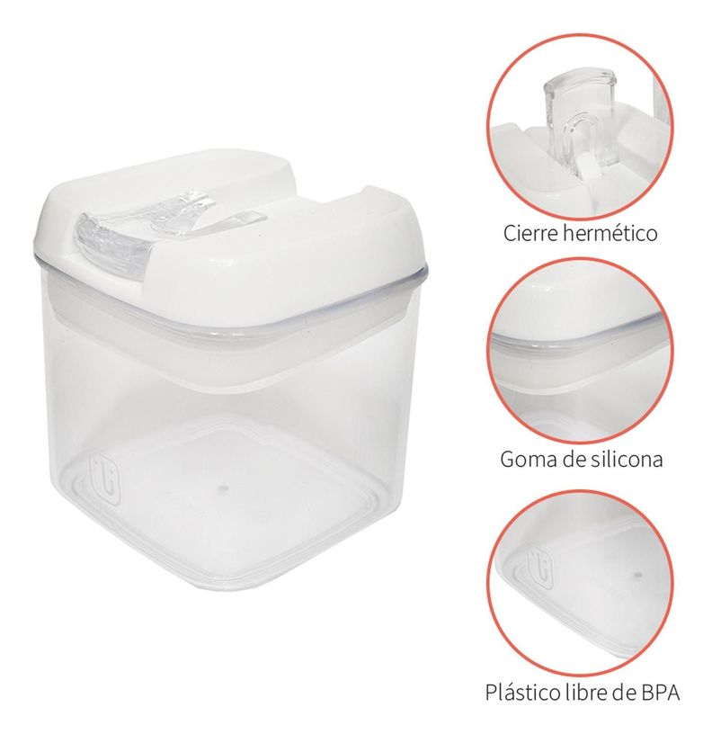 Pack 14 Contenedores Herméticos Plástico Blanco Simplit-6