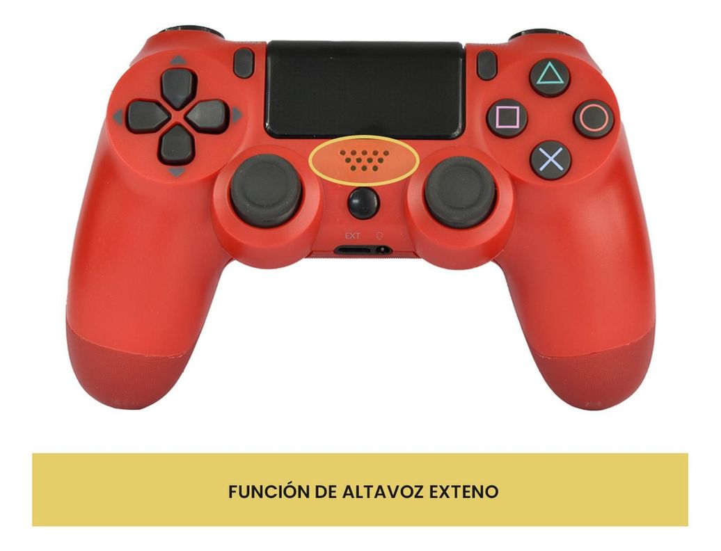 Control Joystick Inalámbrico doble Shock P4 Rojo Levo-3