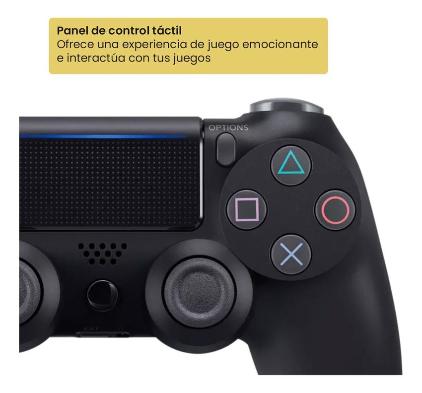 Control Joystick Inalámbrico doble Shock P4 Negro Levo-4