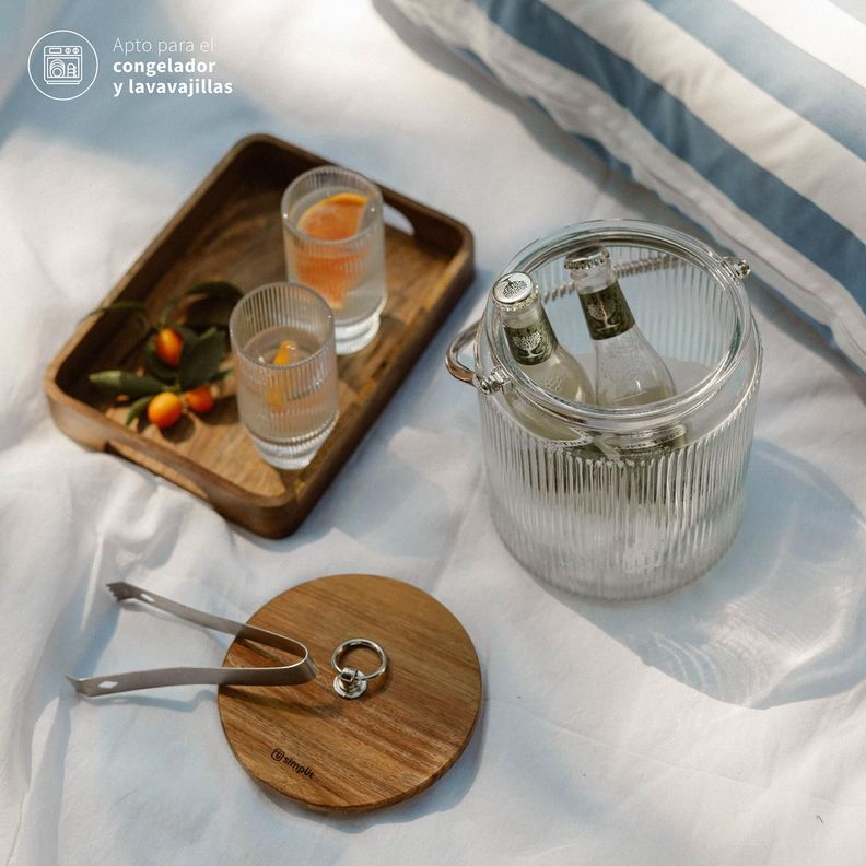 Pack Hielera 3,8 lts + set 6 vasos Largos Chalotte-2